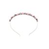 Roze haarband met roze roosjes en glinsterende diamanten van de prinsessenkroontjescollectie