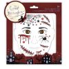 Verpakking met gezicht stickers kristallen Zombie van Great Pretenders, met spinnenwebben, bloedsporen en zombieversieringen