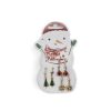 Set Great Pretenders kerstboom oorbellen op een sneeuwpopkaart met drie paar kerstfiguurtjes