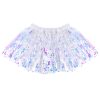 Zilveren pailletten rok van Great Pretenders met elastische tailleband en glanzende pailletten in blauw en paars