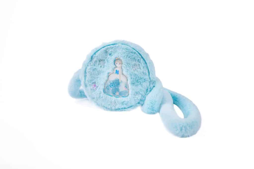 Blauw Elsa fluffy handtasje van pluche met zachte draaglus en versiering aan de voorkant